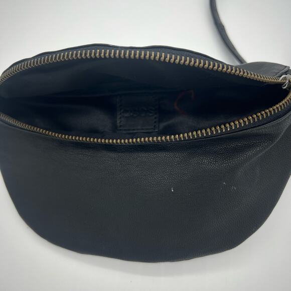 ASOS Black Vegan Leather Fanny Pack Cross Body Bag OS Tassel Adjustable - Picture 7 of 9